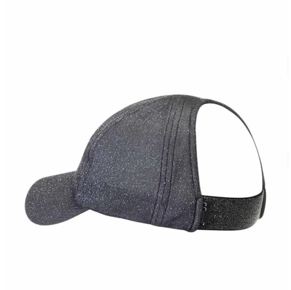 Black silvery metallic pony cap lightweight sporty - Picture 7 of 7